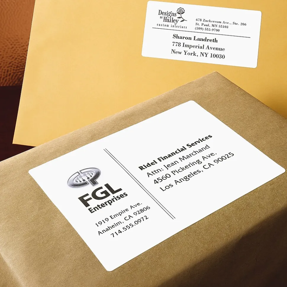 Avery Sure Feed Laser/Inkjet Shipping Labels, 3-1/2" x 5", White, 1,000 Labels/Box (95935)