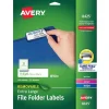 Avery Sure Feed Laser/Inkjet Extra Large File Folder Labels, 15/16" x 3-7/16", White, 450 Labels/Pack (8425)