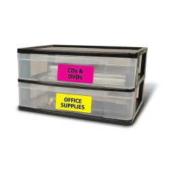 Avery Sure Feed Laser/Inkjet ID Labels, 2 x 4, Assorted Neon, 120 Labels/Pack (6481)