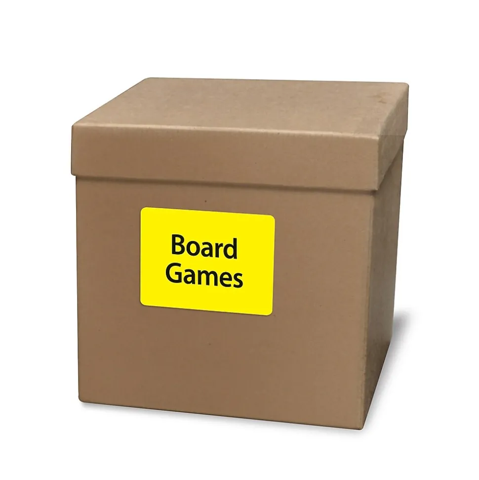 Avery Sure Feed Laser/Inkjet ID Labels, 3-1/3" x 4", Assorted Neon, 72 Labels/Pack (6482)