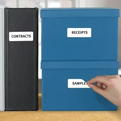 Avery Sure Feed Laser/Inkjet ID Labels, 1" x 2-5/8", White, 750 Labels/Pack (6460)