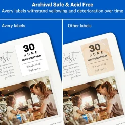 Avery Sure Feed Laser/Inkjet ID Labels, 2" x 2-5/8", White, 225 Labels/Pack (6572)