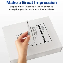 Avery TrueBlock Inkjet Shipping Labels, 5-1/2" x 8-1/2", White, 50 Labels/Pack (8126)