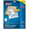 Avery TrueBlock Inkjet Shipping Labels with Paper Receipts, 5-1/16" x 7-5/8", White, 25 Labels/Pack (8127)