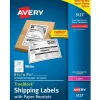 Avery TrueBlock Laser Shipping Labels with Paper Receipts, 5-1/16" x 7-5/8", White, 50 Labels/Box (5127)