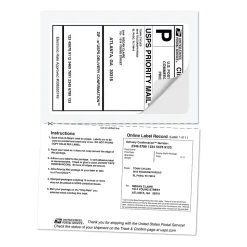Avery TrueBlock Laser Shipping Labels with Paper Receipts, 5-1/16