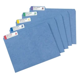 Avery TrueBlock Laser/Inkjet Extra Large File Folder Labels, 15/16" x 3-7/16", Assorted Colors, 450 Labels/Pack (5026)
