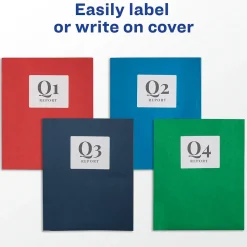 Avery Two-Pocket Folders, Dark Blue, 25/Box (47985)