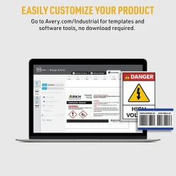 Avery UltraDuty Waterproof Laser GHS Chemical Labels, 8-1/2" x 11", 50 Labels/Box (60501)