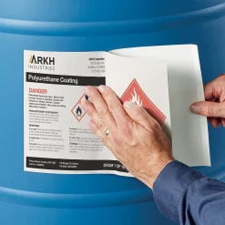 Avery UltraDuty Waterproof Laser GHS Chemical Labels, 8-1/2