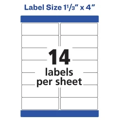 Avery Waterproof Laser Address Labels, 1-1/3