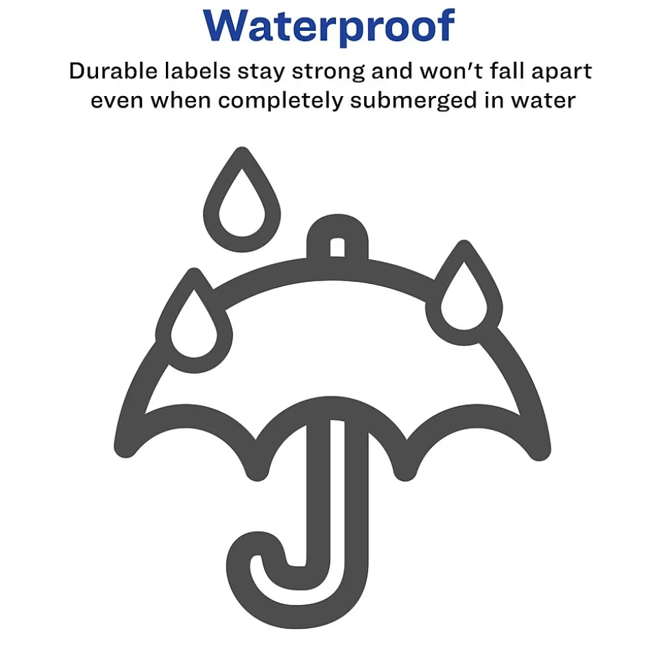 Avery Waterproof Laser Shipping Labels, 2" x 4", Matte White, 500 Labels/Box (5523)