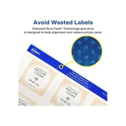 Avery Waterproof Laser/Pigment-Inkjet Square Labels, 2