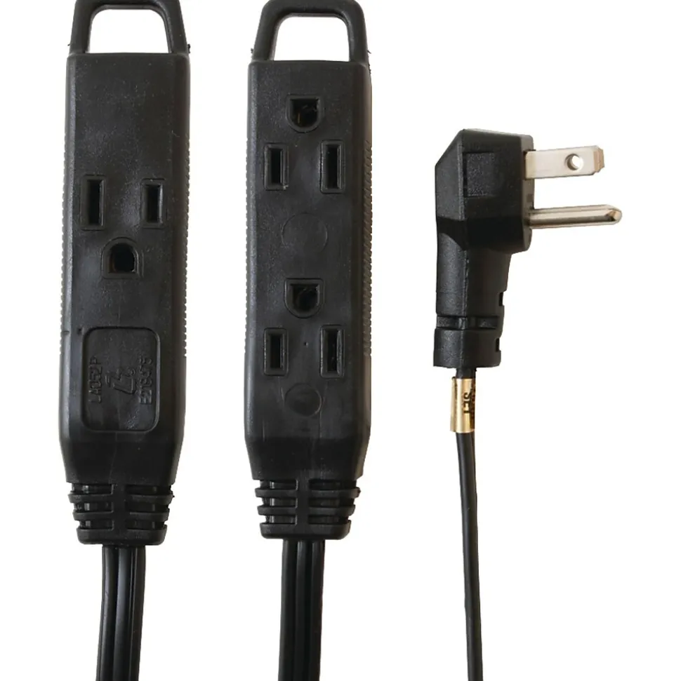Axis 8' Extension Cord, 3-Outlet, Black (45515)