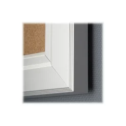 Azar Cork Enclosed Bulletin Board, Aluminum Frame, 42.32