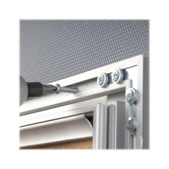 Azar Cork Enclosed Bulletin Board, Aluminum Frame, 42.32