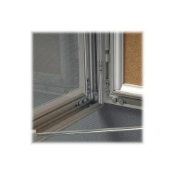 Azar Cork Enclosed Bulletin Board, Aluminum Frame, 42.32