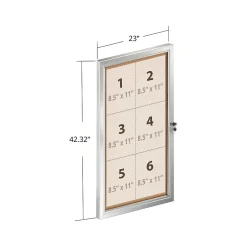 Azar Cork Enclosed Bulletin Board, 42.32" x 23.03" (300232)
