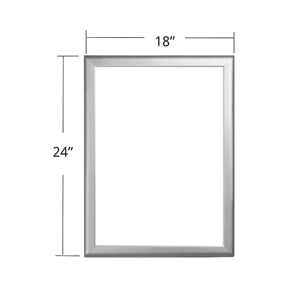 Azar Dry-Erase Whiteboard, Aluminum Frame, 24" x 18" (300228)