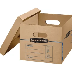Bankers Box File Moving Boxes, Kraft/Blue, 10/Pack (7714216)