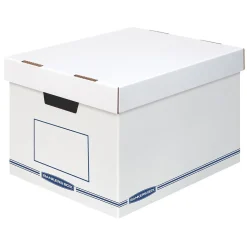 Bankers Box Organizer Medium-Duty Storage Boxes with Lift-Off Lid,12/Carton (4662401)