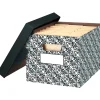 Bankers Box® Stor/File Medium Duty Recycled FastFold Corrugated File Box with Lift Off lid, Letter/Legal Size, Brocade