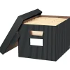 Bankers Box Stor/File Medium-Duty FastFold File Storage Boxes, Lift-Off Lid, Letter/Legal Size, Pinstripe, 4/Ct (0029803)