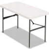 Banquet Folding Table, Rectangular, Radius Edge, 48 x 24 x 29, Platinum/Charcoal