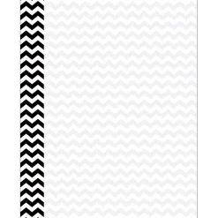 Barker Creek 8 1/2" x 11" Decorative Computer Paper, Black Chevron, 50/Pack (LL739)