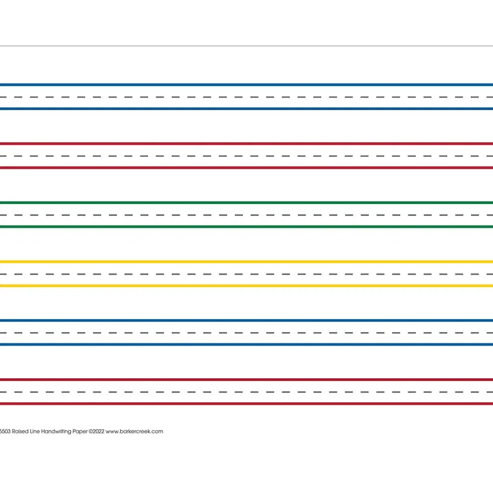 Barker Creek 8.5" x 11" Raised Line Handwriting Paper, 300 Sheets/Set (5503-06)