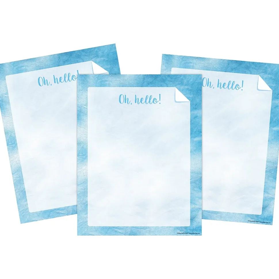 Barker Creek 8.5" x 11" Tie-Dye Blue Computer Paper Pack, 150 Sheets/Set (4341)