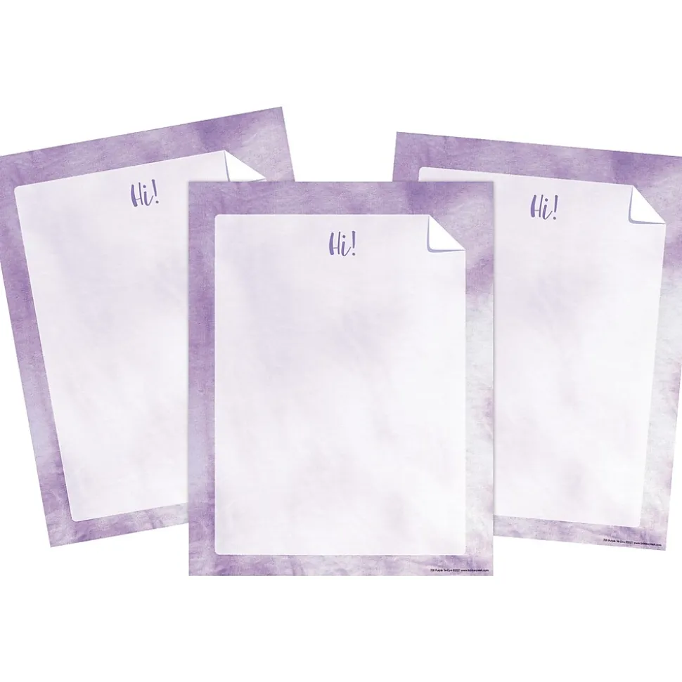 Barker Creek 8.5" x 11" Tie-Dye Purple Computer Paper Pack, 150 Sheets/Set (4342)