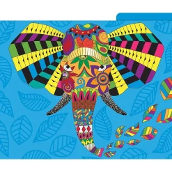 Barker Creek Bohemian Animals File Folder, 1/3-Cut Tab, Letter Size, Assorted, 12/Pack (2012)