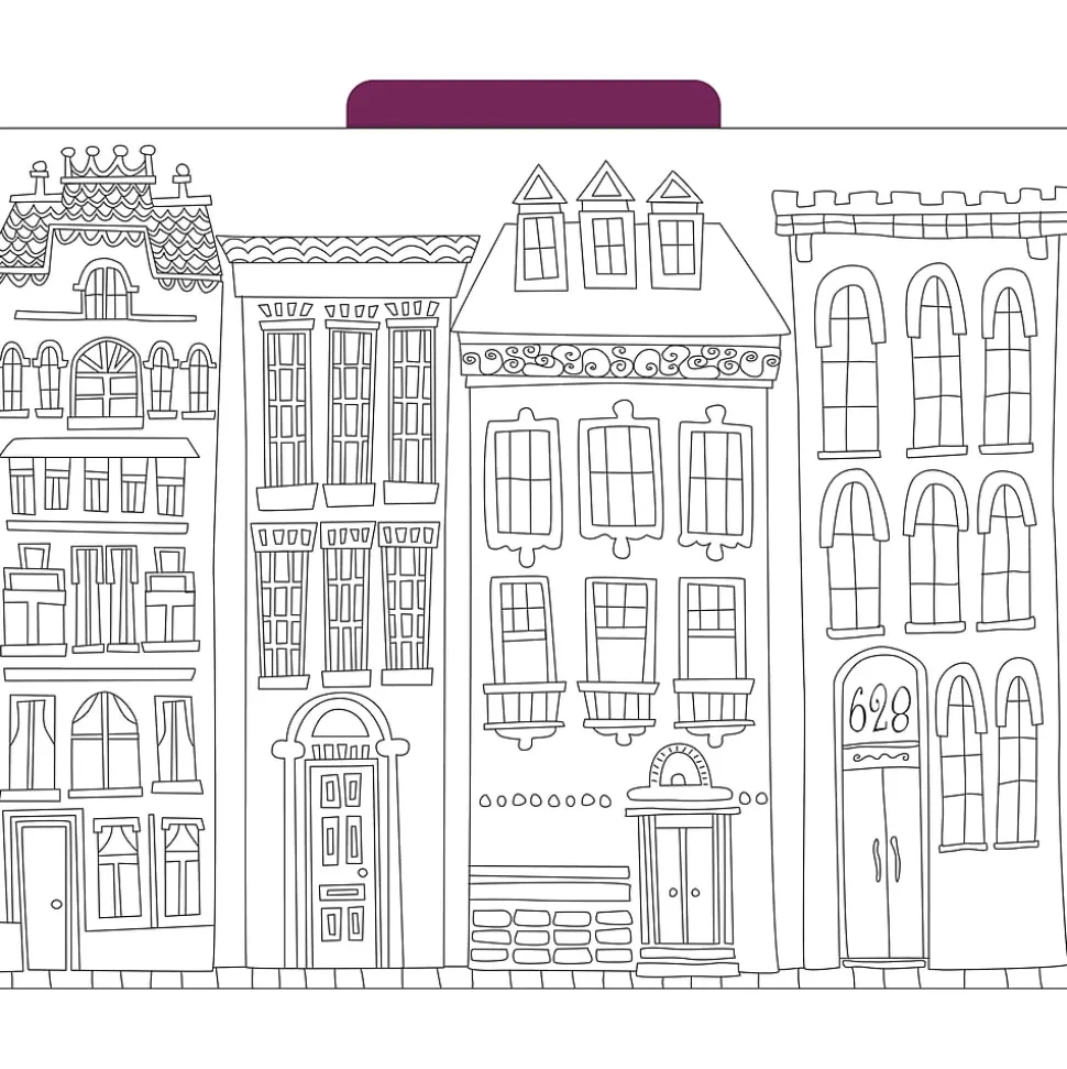 Barker Creek Color Me! File Folder Set, 1/3-Cut Tab, Letter Size, Cityscapes, 12/Pack (2005)
