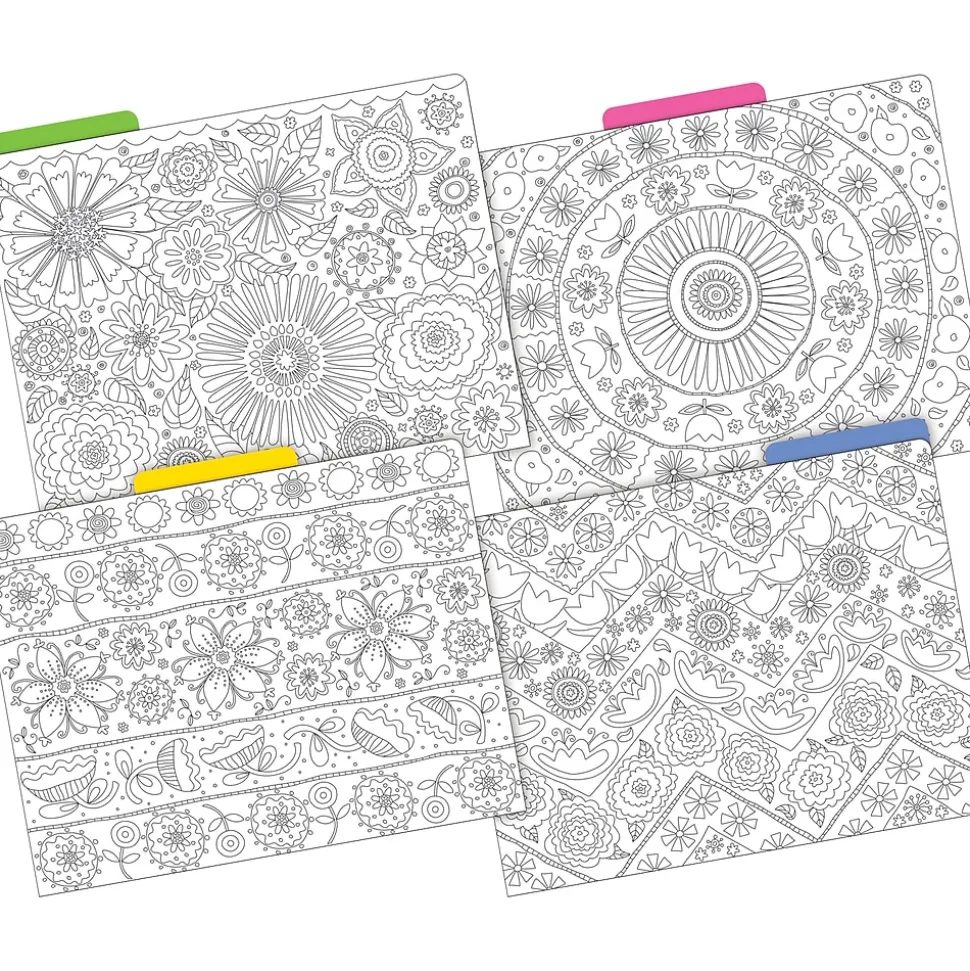Barker Creek Color Me! File Folder Set, 1/3-Cut Tab, Letter Size, In My Garden, 24/Set (4386)