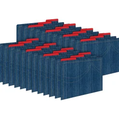 Barker Creek Denim Letter-Size File Folders, 24/Set (BC3942)