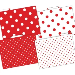 Barker Creek File Folder Set, 1/3-Cut Tab, Letter Size, Red & White Dot, 12/Pack (2009)