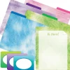 Barker Creek File Folder Set, 1/3-Cut Tab, Letter Size, Tie-Dye & Ombré, 107/Set (133)