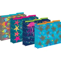 Barker Creek File Folder Set, 1/3-Cut Tab, Letter Size, Kai Ola, 12/Pack (2006)