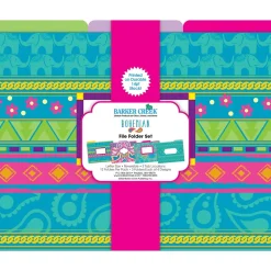 Barker Creek File Folder Set, 1/3-Cut Tab, Letter Size, Bohemian, 12/Pack (2002)