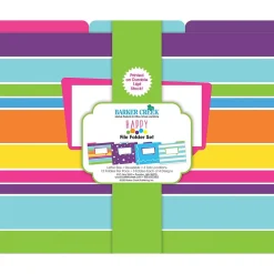 Barker Creek File Folder Set, 1/3-Cut Tab, Letter Size, Multicolored, 12/Pack (2003)