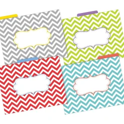 Barker Creek File Folder Set, 1/3-Cut Tab, Letter Size, Chevron, 24/Set (4135)