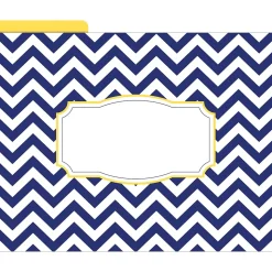 Barker Creek File Folder Set, 1/3-Cut Tab, Letter Size, Nautical Chevron, 12/Pack (2007)