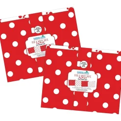 Barker Creek File Folder Set, 1/3-Cut Tab, Letter Size, Red & White Dot, 24/Set (4392)