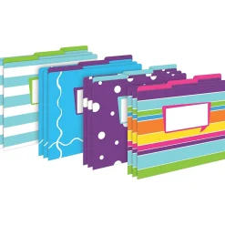 Barker Creek Folder & Pocket Set, 1/3-Cut Tab, Letter Size, Multicolored, 42/Set (4412)