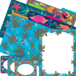 Barker Creek Get Organized File Folder Set, 1/3-Cut Tab, Letter Size, Kai Ola Sea Turtles, 107/Set (150)