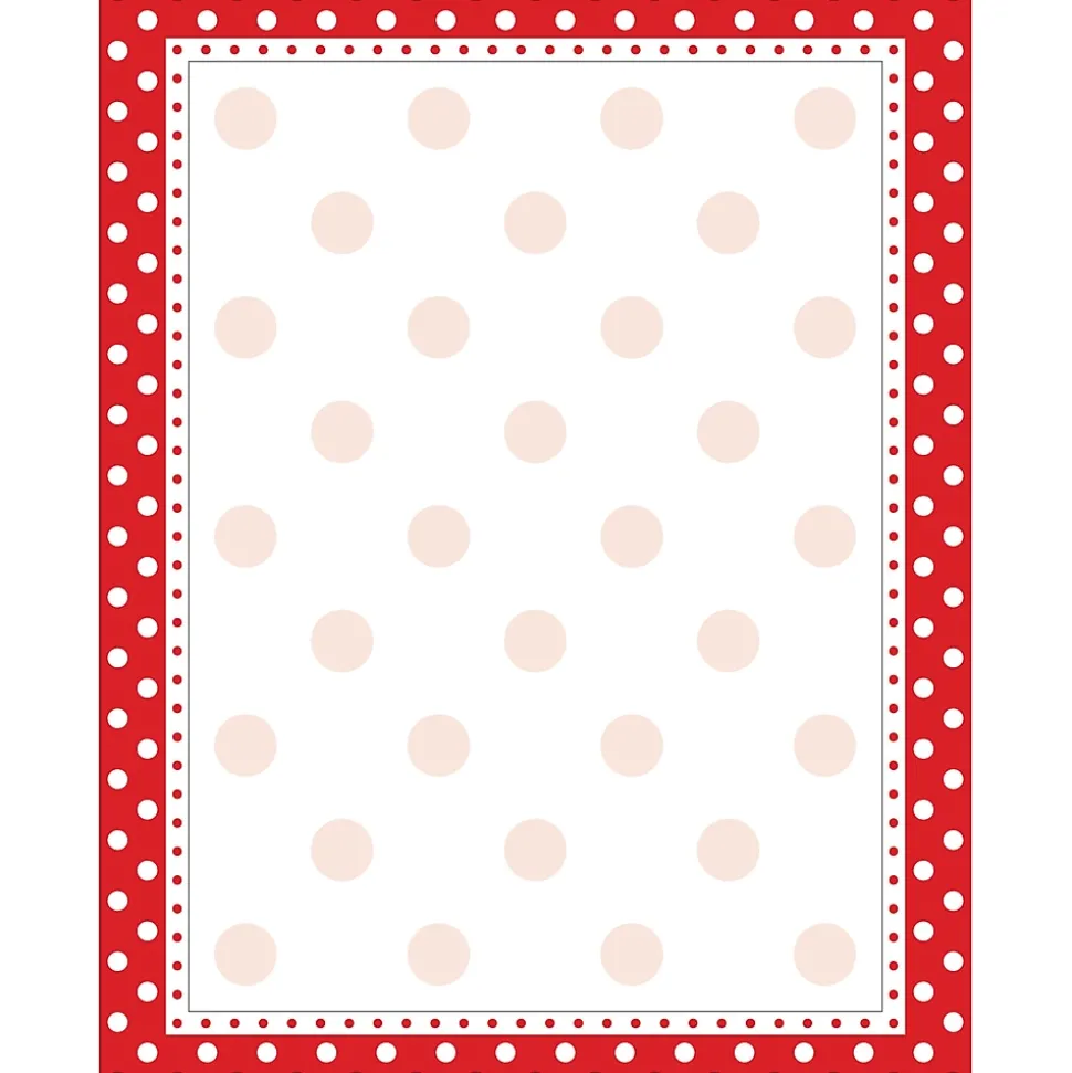 Barker Creek Get Organized File Folder Set, 1/3-Cut Tab, Letter Size, Red & White Dot, 107/Set (159)