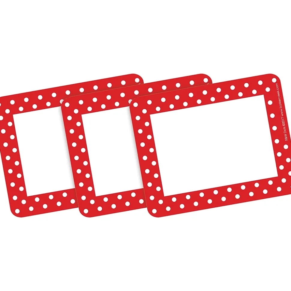 Barker Creek Get Organized File Folder Set, 1/3-Cut Tab, Letter Size, Red & White Dot, 107/Set (159)