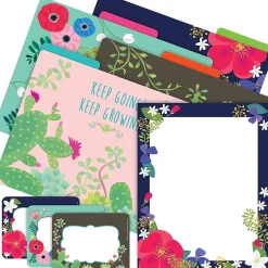 Barker Creek Get Organized File Folder Set, 1/3-Cut Tab, Letter Size, Petals, 107/Set (143)