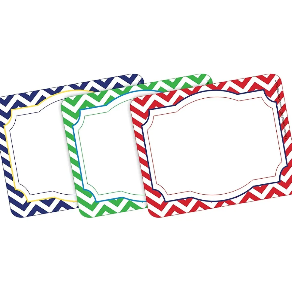 Barker Creek Get Organized File Folder Set, 1/3-Cut Tab, Letter Size, Chevron Nautical, 107/Set (138)